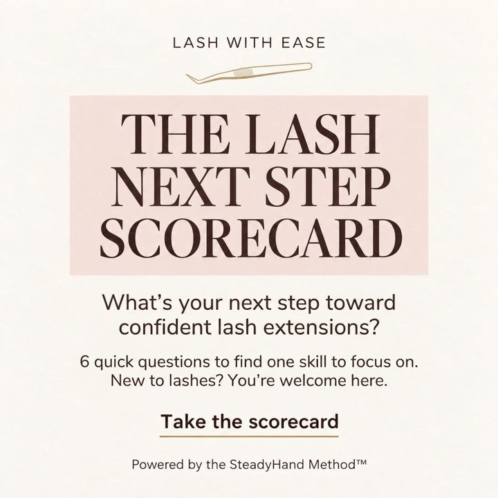 The Lash Next Step Scorecard by Melesia DeChiaro, Lash Box Syosset lash educator, Long Island